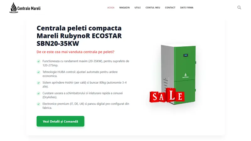Captura magazin online centralemareli.ro