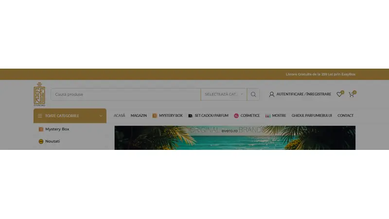 Captura magazin online evero.ro