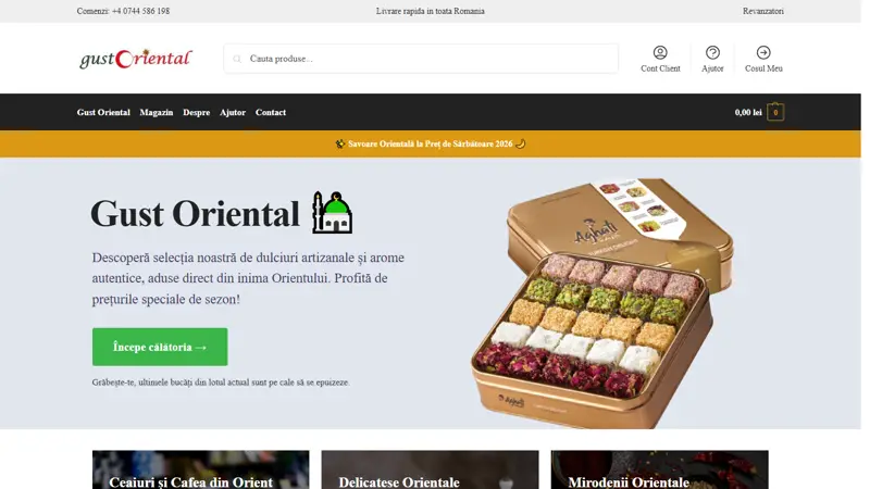 Captura magazin online gustoriental.ro