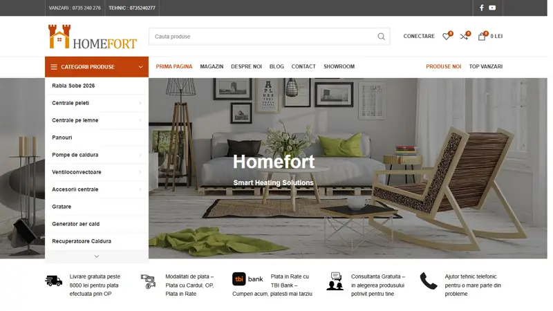 Captura magazin online homefort.ro